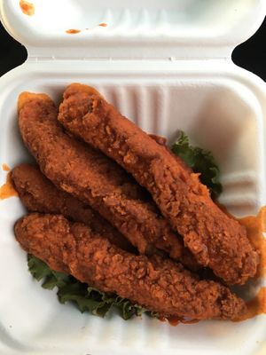 Buffalo Chicken Strips at Plant Power Fast Food in Redlands