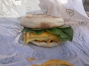 Breakfast sandwich   at Plant Power Fast Food in Redlands