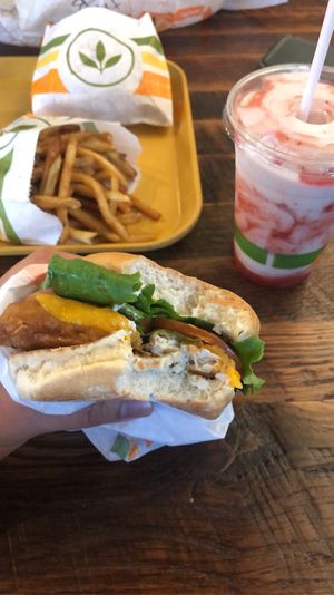‘fish’ fillet sandwich  at Plant Power Fast Food in Redlands