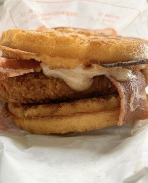 Chick’n and Waffles at Plant Power Fast Food in Redlands