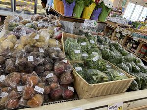 Produce in store at Ward's Berry Farm in Sharon