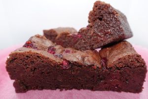 Vegan Choc Raspberry Brownies at Flower Power Soul Food in Melton
