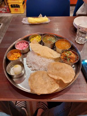 vegan plate at Indus Ray in Kobe