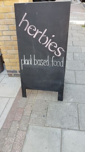The sign outside at VBelly in South West London