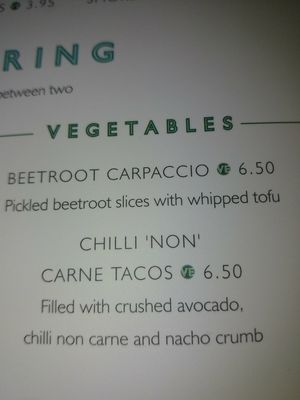 veggie dishes at BHX - All Bar One - T2 Airside in Birmingham