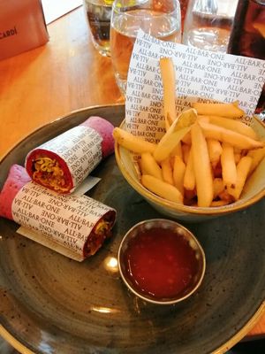 Jackfruit wrap and chips at All Bar One - Brindleyplace in Birmingham