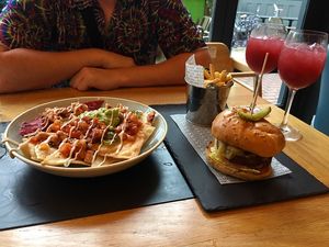 Beyond Burger, Loaded Vegan Nachos and Chips  at All Bar One - Brindleyplace in Birmingham