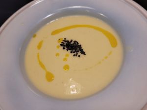 Potato soup with ginger at Umami Good Food in Tenerife