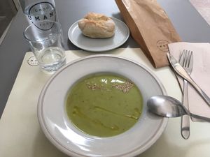 Courgette Soup with ment  at Umami Good Food in Tenerife