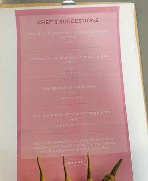 Menu at Umami Good Food in Tenerife