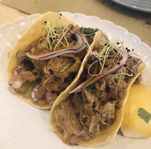 Tacos de delicia pibil  at Umami Good Food in Tenerife