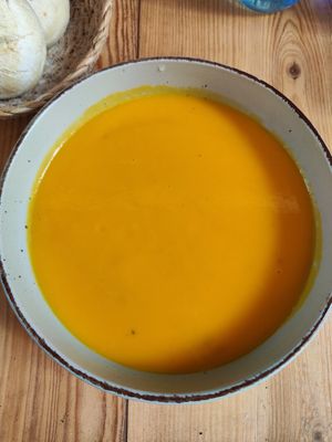 Pumpkin soup at Umami Good Food in Tenerife