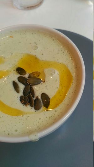 Cucumber, yogurt and mint soup at Umami Good Food in Tenerife