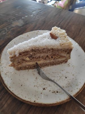 Banana and coconut cake at SunMoon - Solunska in Sofia