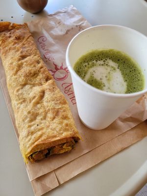 Women's Banizta and an oat matcha at SunMoon - Solunska in Sofia