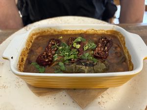 Sausage and bean vegan stew   at SunMoon - Solunska in Sofia