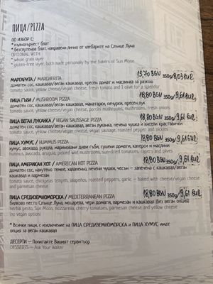 Menù fisso 4  at SunMoon - Solunska in Sofia