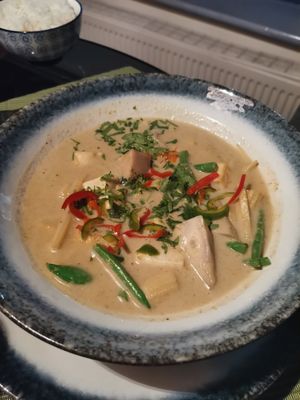 Green curry at Kahuna in Newquay