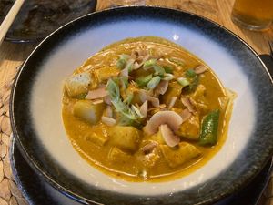 Yellow tofu curry   at Kahuna in Newquay