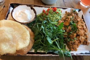 Jackfruit tacos  at Eatwell in Beckenham