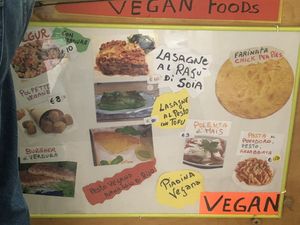 Vegan menu (May 2023). Not pictured: various types of focaccia  at Il Discovolo in Manarola