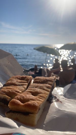 vegan „nutella“ focaccia  at Il Discovolo in Manarola