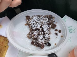 Castagnaccio- Desert   at Il Discovolo in Manarola