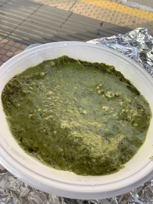 Vegan pesto lasagna - tastes good but doesn’t look very appetizing. at Il Discovolo in Manarola