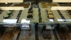 Mostly vegan baked goods, great cupcakes and rolls, vegan quiche top right of this pic was very good. at Apron Strings in Ocean Springs