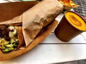 Soup of the day & GF wrap !  at kastami'S in Vigo