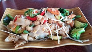 Drunken noodles at Sawasdee By The Sea in Santa Cruz