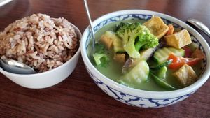 Green curry at Sawasdee By The Sea in Santa Cruz