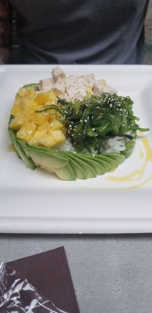 Vegan poke bowl at Avocado Bar in Rome