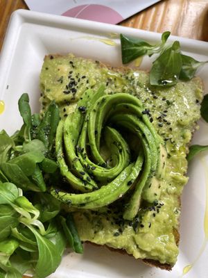 Vegan avocado toast   at Avocado Bar in Rome