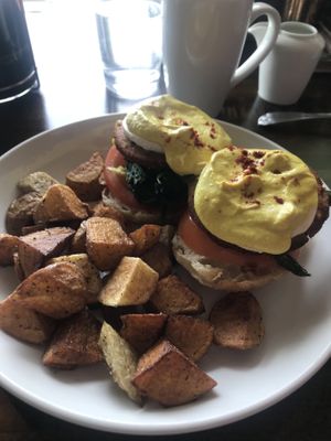 Tofu eggs Benedict  at Sage and Cinder in Mukilteo