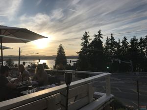 Outdoor seating at Sage and Cinder in Mukilteo