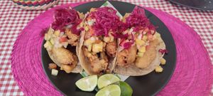 Orden de tacos Baja Fungi 🤤 at Mexico Lindo y Vegetariano in Mexicali