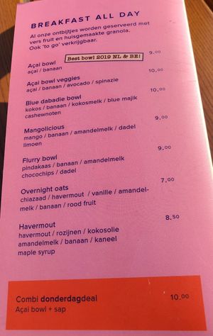 Menu 15-9-2020 at Sajoer - Statensingel in Rotterdam