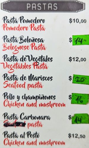 Menu 5 of 9, March 2023 (only sections with veggie options) at Shawarma Hot in Puerto Villamil