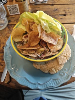 Ceviche vehao at La Casa Organica in Santiago