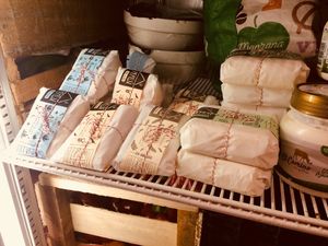 Vegan cheese selection  at La Casa Organica in Santiago