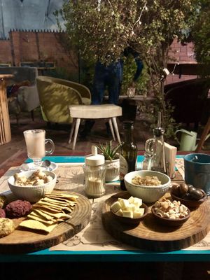 Tabla vegana, muy rica!  at La Casa Organica in Santiago