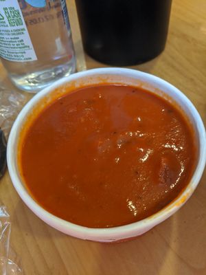 Tomato basil soup at Annie Creek Restaurant and Gift Shop in Crater Lake Hwy