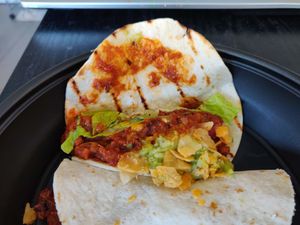 Chilli Con Carne Tacos [£5.95] – Filled with chilli con carne, smashed avocado and nacho crumb (Part of Veganuary 3 Courses for £14.95) at All Bar One in Cambridge