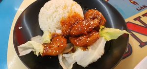 Sweet and sour rib rice at Yuan Xiang Vegetarian Food 圆香素食 - Tampines in East Singapore