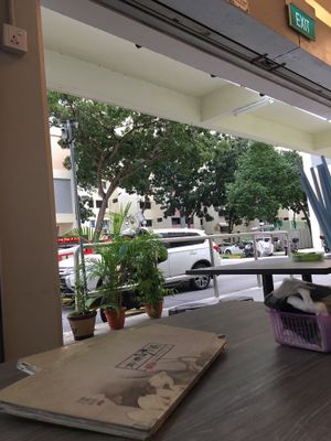 At entrance of carpark  at Yuan Xiang Vegetarian Food 圆香素食 - Tampines in East Singapore