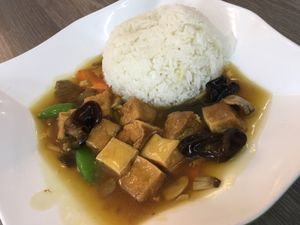 Braised bean curd rice  at Yuan Xiang Vegetarian Food 圆香素食 - Tampines in East Singapore