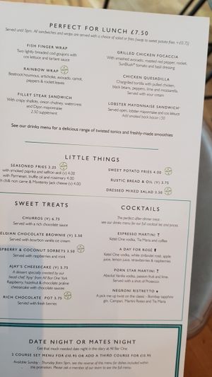 Little things at All Bar One - Battersea in South West London