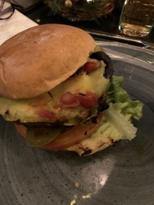 Falafel and spinach burger with chips. It had so much flavor.    at All Bar One - Waterloo in South East London