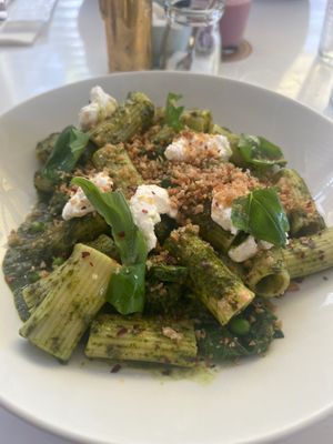 Broccolini pasta with lemon ricotta at Bills in Fukuoka